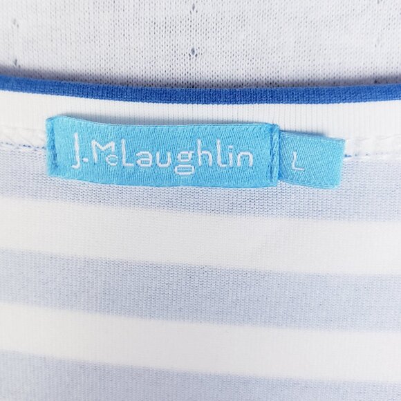 J. McLaughlin Top Catalina Cloth Striped Colorblock Blouse Tee Shirt size L - Picture 3 of 10